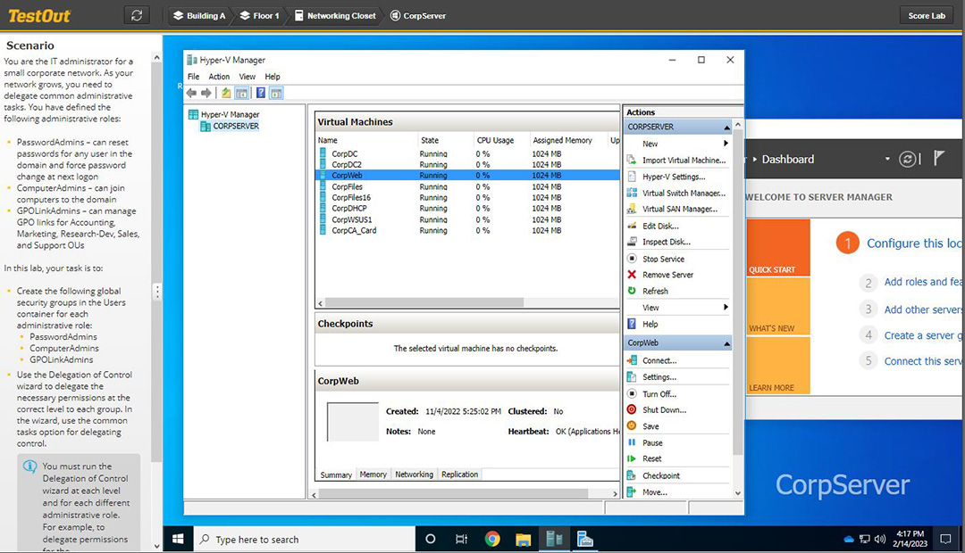 TestOut Course Announcement Hybrid Server Pro Advanced